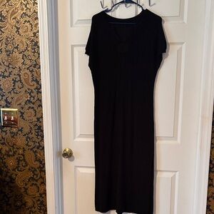 Elegant Black Midi Dress